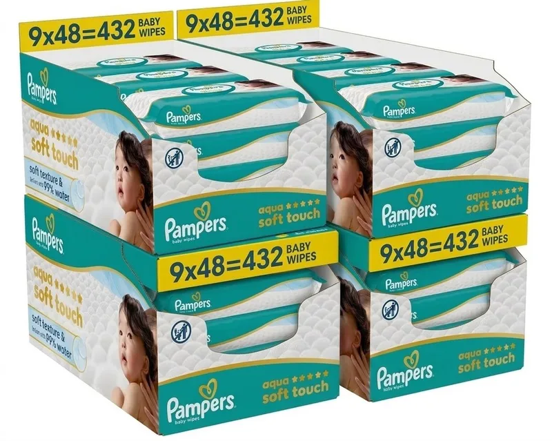 Aqua Soft Touch Babydoekjes - 36 x 60 = 2160 Billendoekjes - Mega Deal by Pampers – product photo