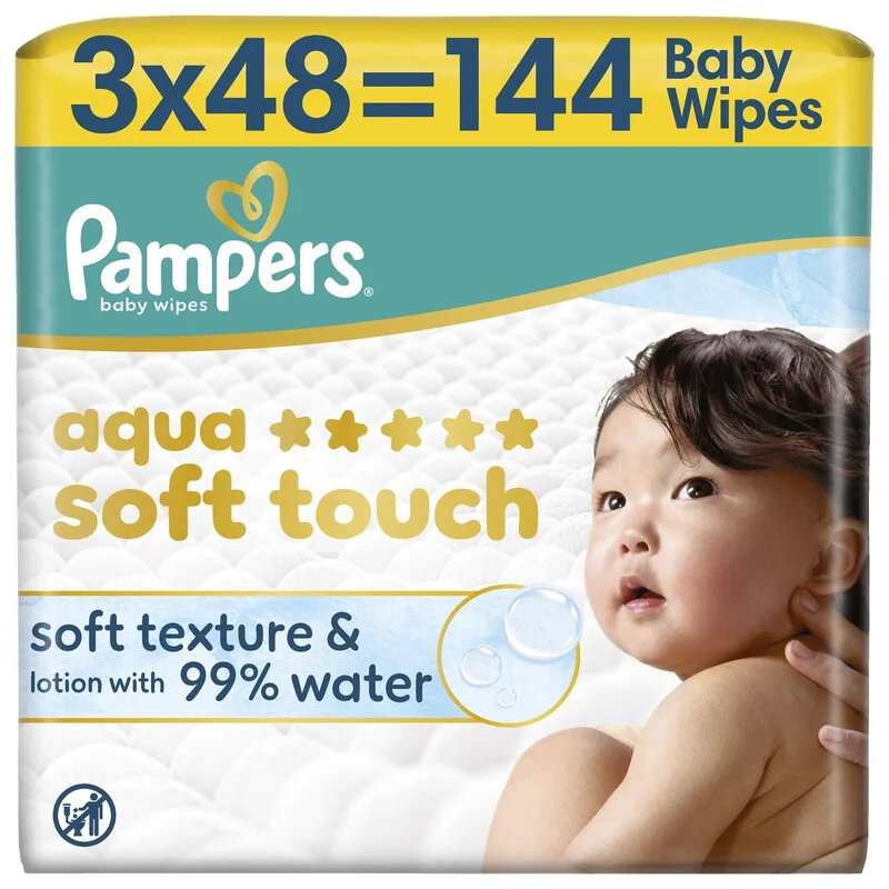 Feuchttücher aqua soft touch, 3er Pack från Pampers – produktbild