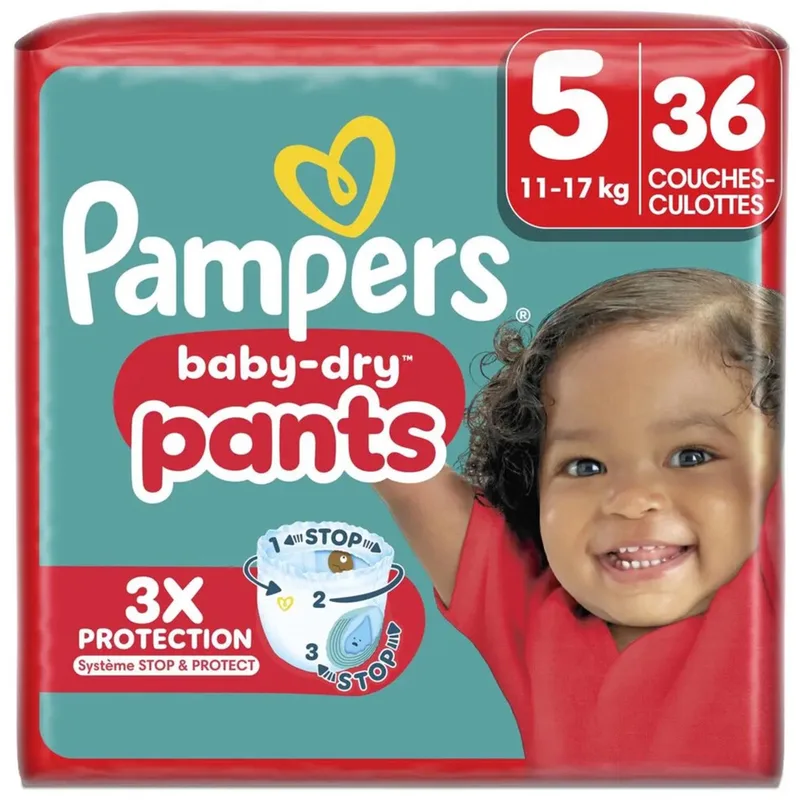 Baby Dry Luierbroekjes Maat 5 (11-17kg) 36 stuks by Pampers – product photo