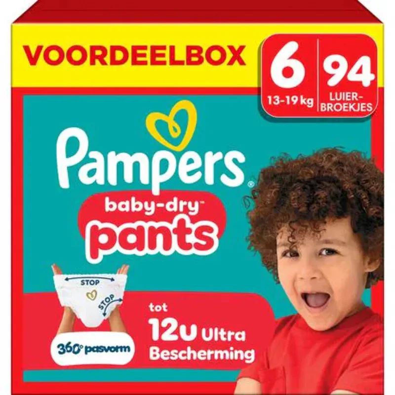 Baby Dry Luierbroekjes Maat 6 (13-19kg) 94 stuks van Pampers – productfoto