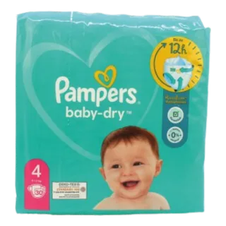 Baby Dry - Luiers - Maat 4 (9-14 kg) - 30 stuks fra Pampers – produktbillede 2 af 2