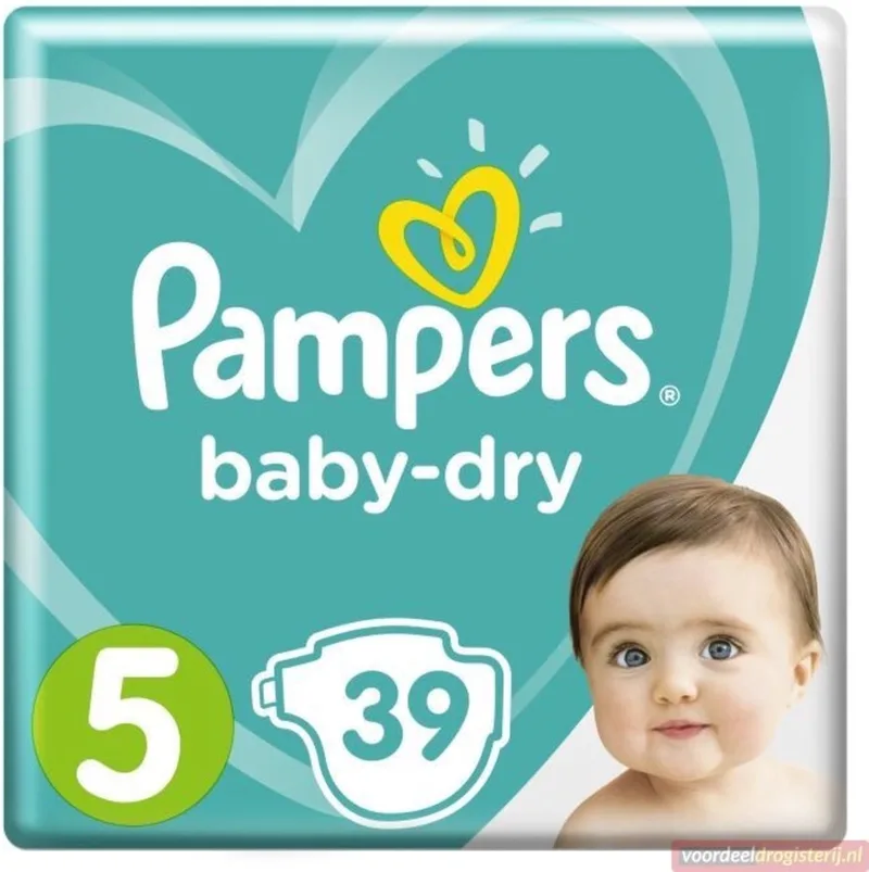 Baby Dry Luiers - Maat 5 39 stuks de Pampers – photo produit