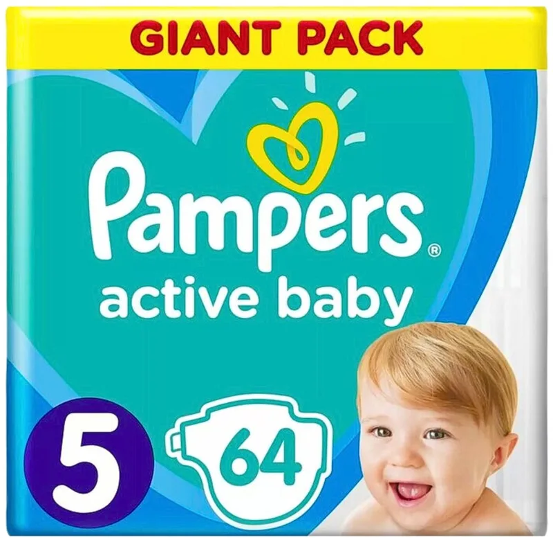 Baby-Dry Luiers - Maat 5 - 64 Stuks de Pampers – photo produit
