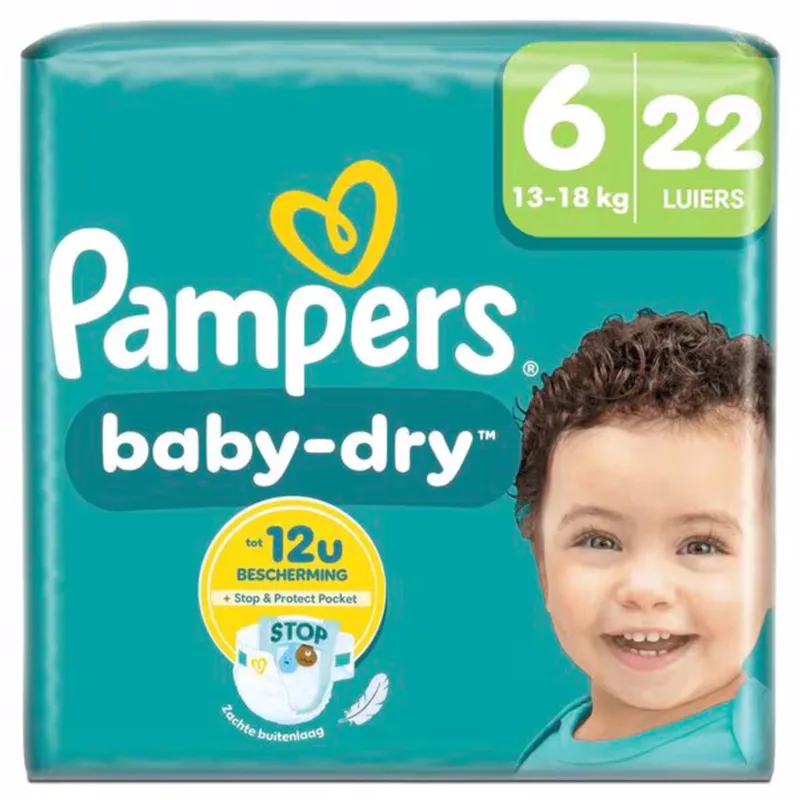 Baby Dry Luiers Maat 6 (13-18 kg) - 22 stuks by Pampers – product photo