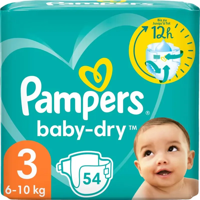 Baby Dry - Maat 3 - Megapack - 162 luiers - 6/10KG by Pampers – product photo