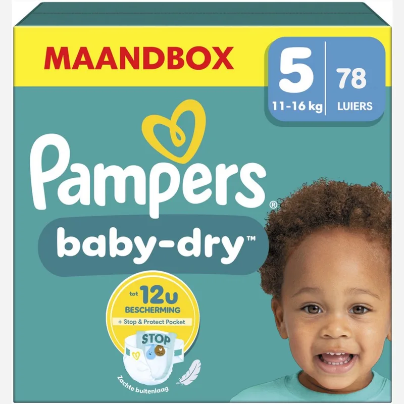Baby-Dry Maat 5 - 78 Luiers - 11KG/16KG by Pampers – product photo
