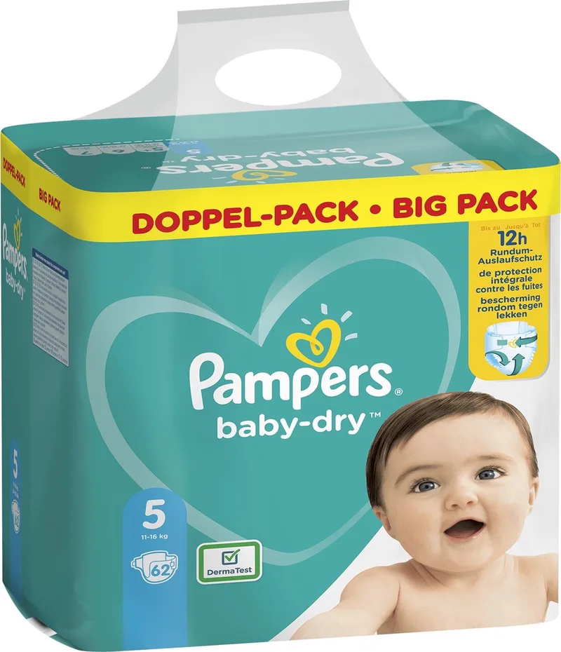 Baby Dry - Maat 5 - Maandbox - 62 luiers by Pampers – product photo
