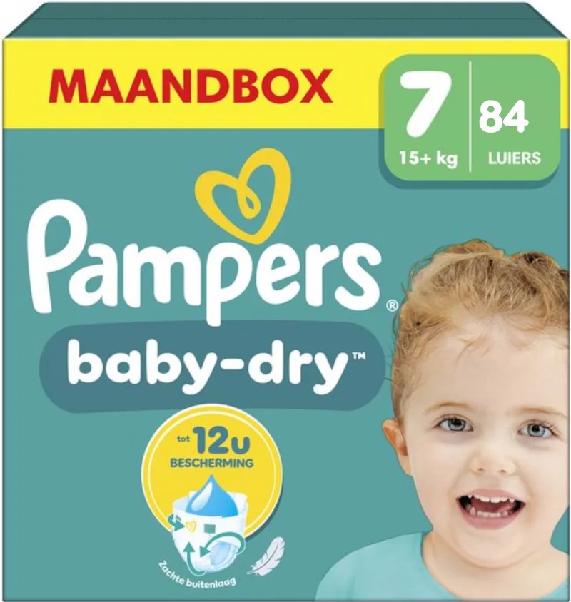 Baby-Dry - Maat 7 (15kg+) - 84 Luiers de Pampers – photo produit
