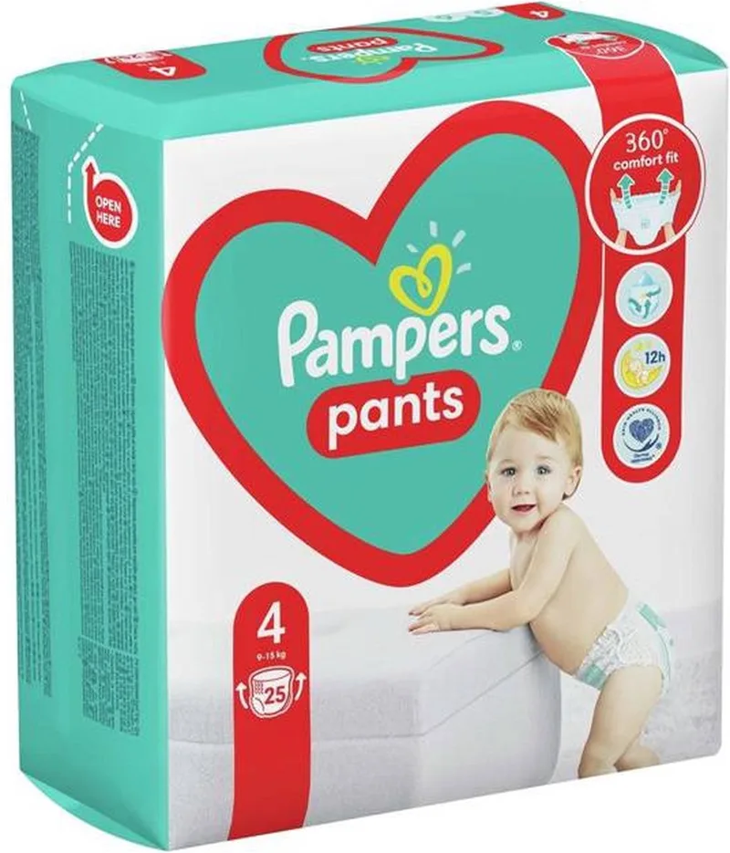 Baby Dry Nappy Pants- Maat 4 - Mega Pack - 25 luierbroekjes by Pampers – product photo
