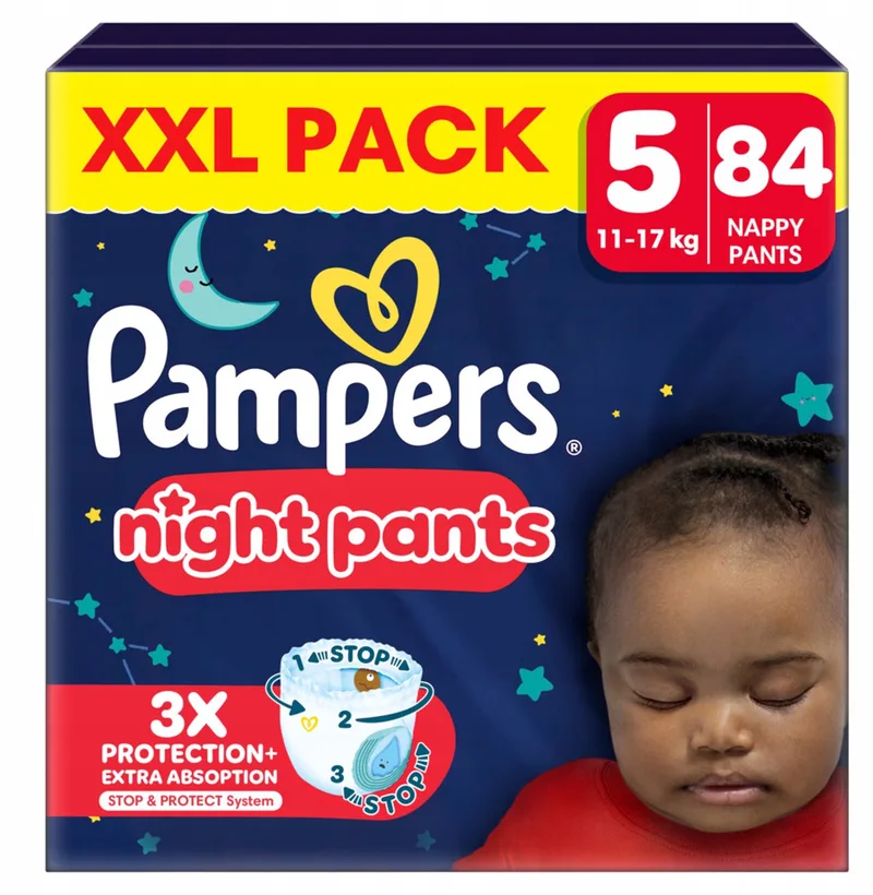 Baby Dry Night Pants - Maat 5 - Megapack - 84 stuks - 12/17KG van Pampers – productfoto