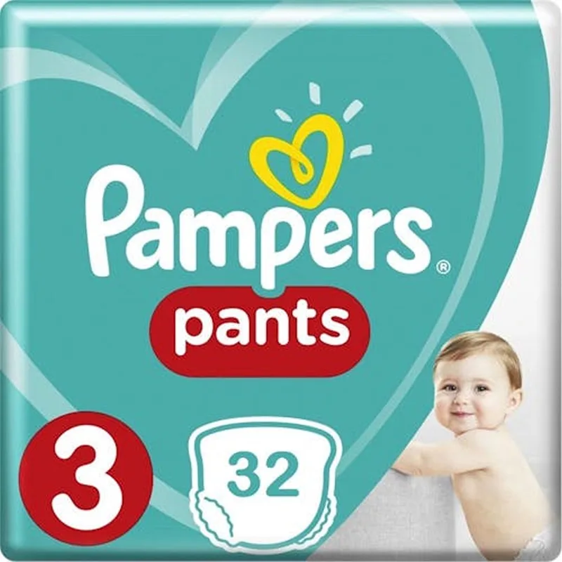 Baby Dry Pants - Maat 3 - Mega Pack - 32 luierbroekjes van Pampers – productfoto