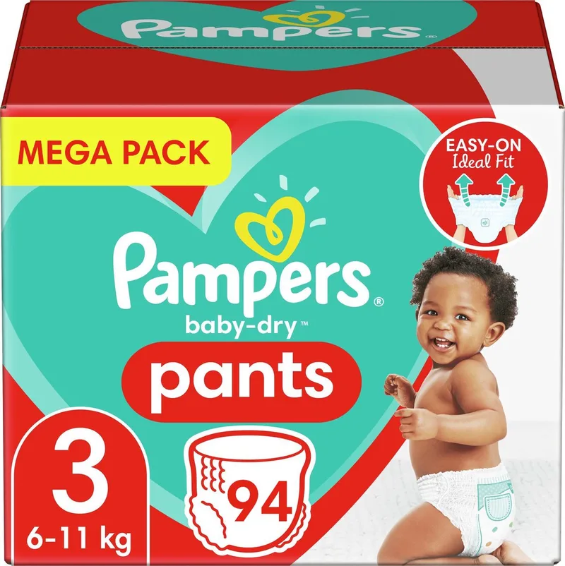 Baby Dry Pants - Maat 3 - Megapack - 94 stuks - 6/11KG van Pampers – productfoto