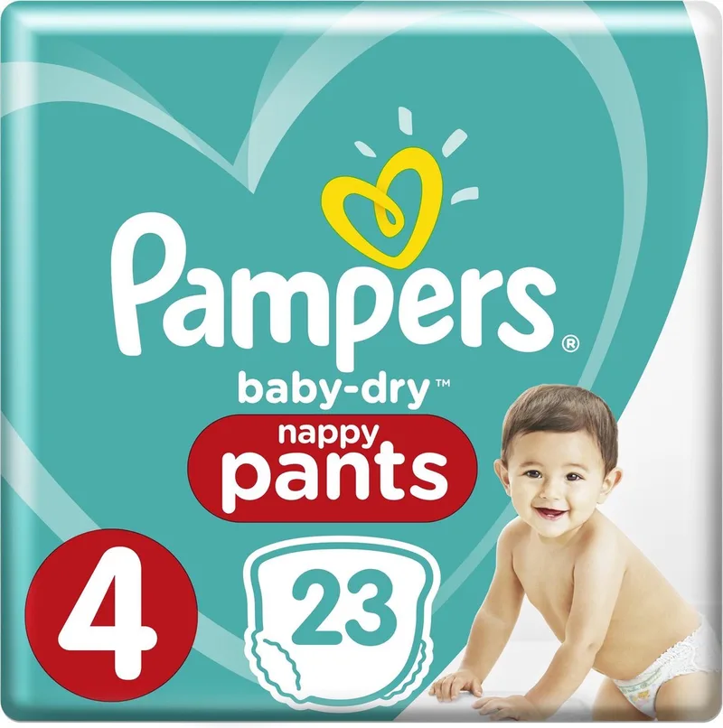 Baby-Dry Pants - Maat 4 (Maxi) 9-15 kg - 23 Stuks - Luierbroekjes van Pampers – productfoto