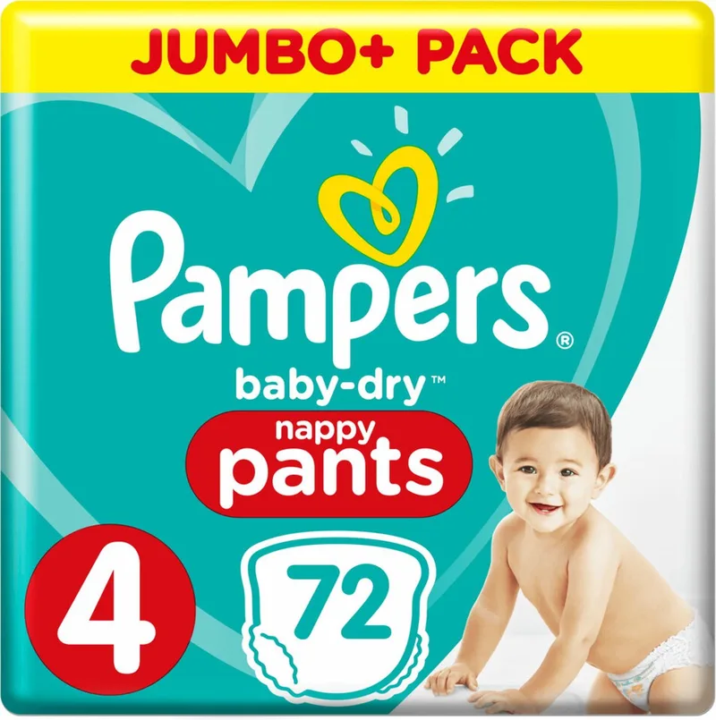Baby Dry Pants - Maat 4 - Mega Pack - 72 luierbroekjes de Pampers – photo produit