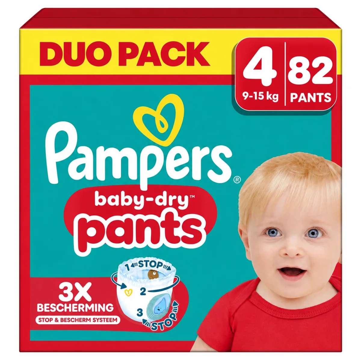 Baby Dry Pants - Maat 4 - Mega Pack - 82 stuks - 9/15KG de Pampers – photo produit