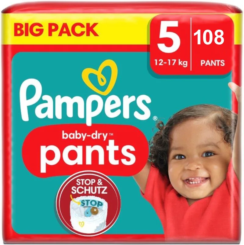 Baby Dry Pants - Maat 5 - Mega Pack - 108 luierbroekjes by Pampers – product photo