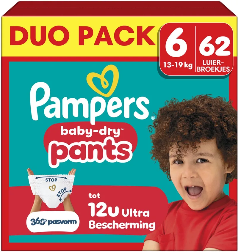 Baby-Dry Pants Maat 6 - 62 Luierbroekjes - 13kg-19kg van Pampers – productfoto