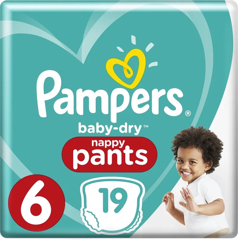 Baby-Dry Pants - Maat 6 (Extra Large) 15+ kg - 19 Stuks - Luierbroekjes de Pampers – photo produit