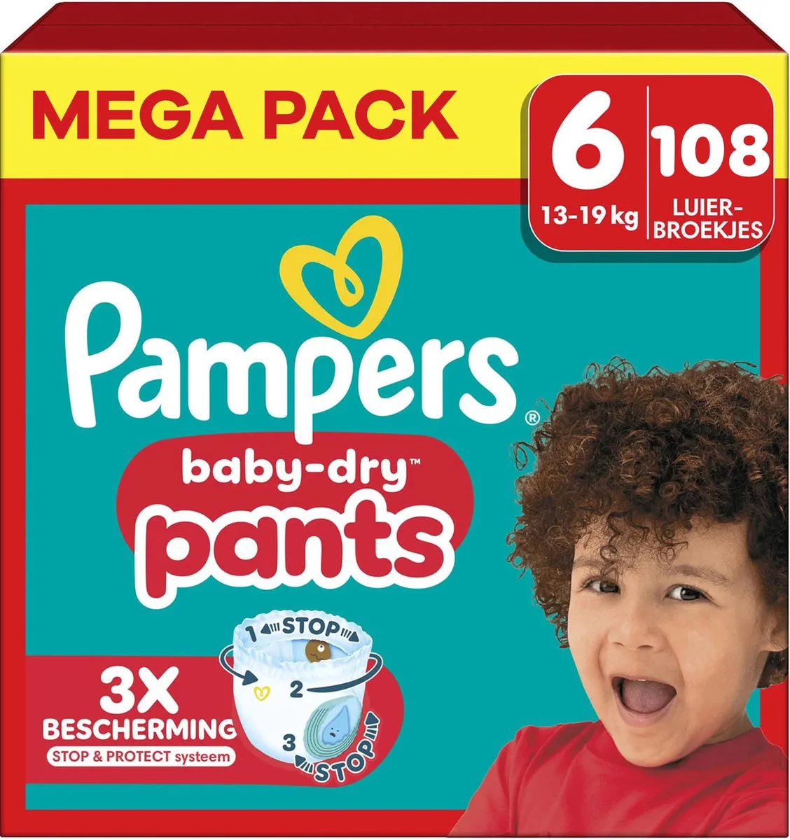 Baby Dry Pants - Maat 6 - Mega Pack - 108 stuks - 14/19 KG by Pampers – product photo