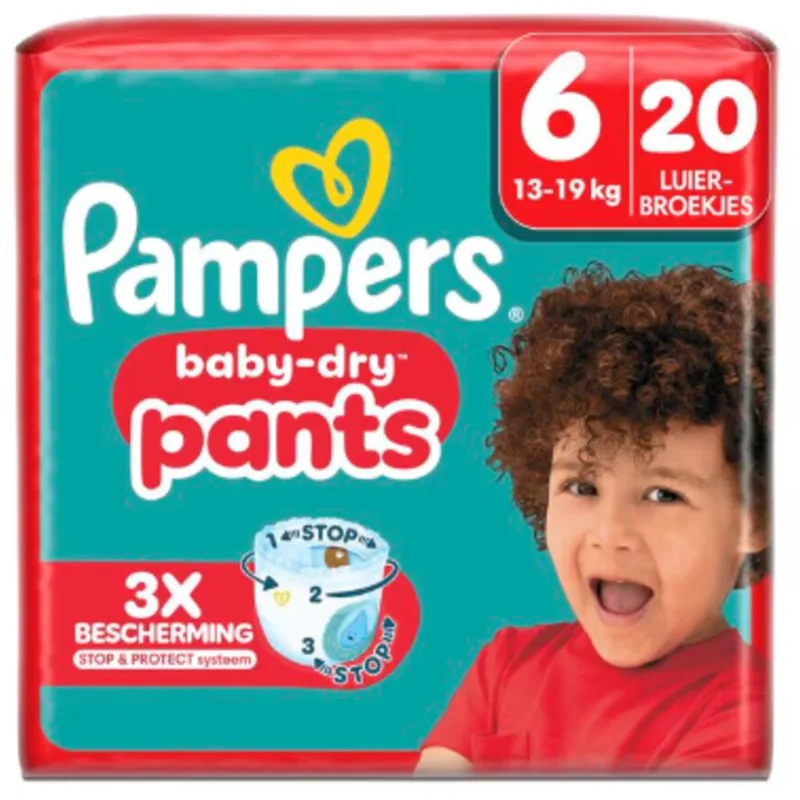 Baby Dry Pants - Maat 6 - Small Pack - 20 stuks - 14/19 KG van Pampers – productfoto
