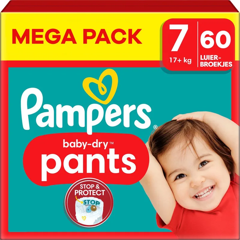 Baby Dry Pants - Maat 7 - Megapack - 60 stuks - 17+KG by Pampers – product photo