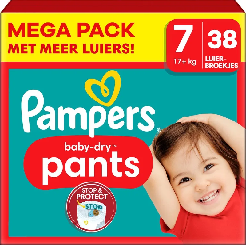 Baby Dry Pants - Maat 7 - Small Pack - 38 stuks - 17+KG by Pampers – product photo