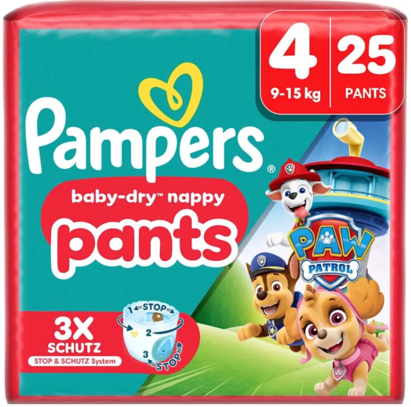 Baby-Dry Pants Paw Patrol editie - Maat 4 - 25 Luierbroekjes (9-15 KG) by Pampers – product photo