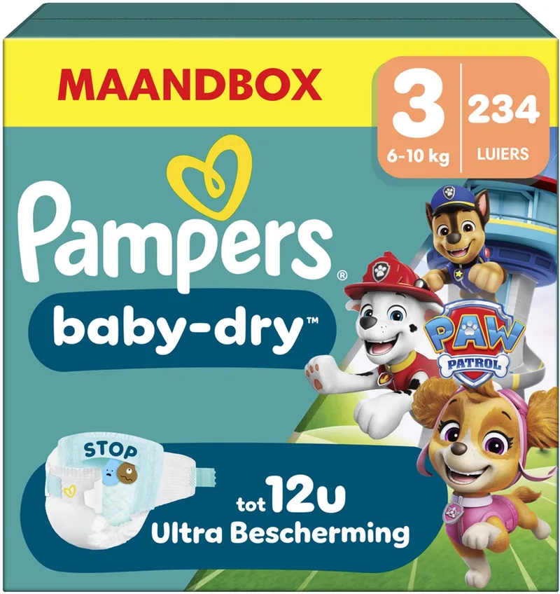 Baby-Dry Paw Patrol-editie Maat 3 - 234 Luiers - 6kg-10kg de Pampers – photo produit