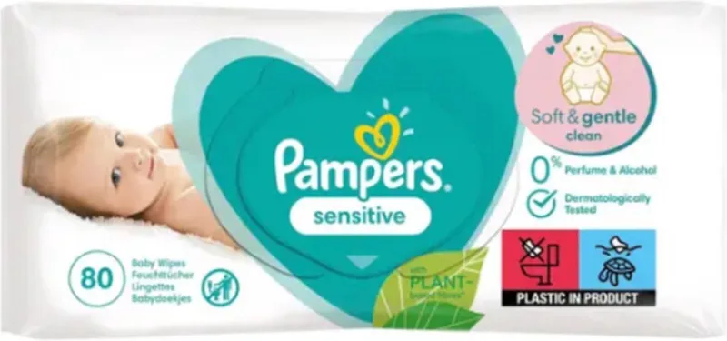 Babydoekjes - Sensitive - 80st van Pampers – productfoto