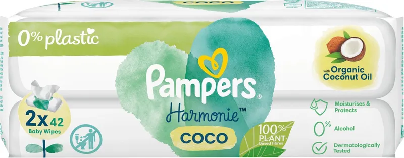 billendoekjes Harmonie Coconut (2x42 St), 84 St van Pampers – productfoto