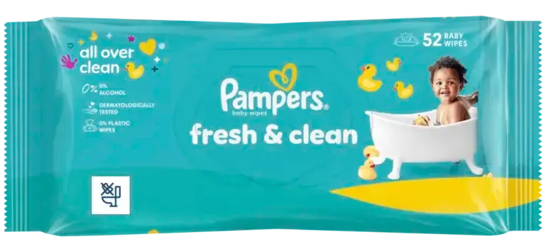 Fresh & Clean Babydoekjes van Pampers – productfoto