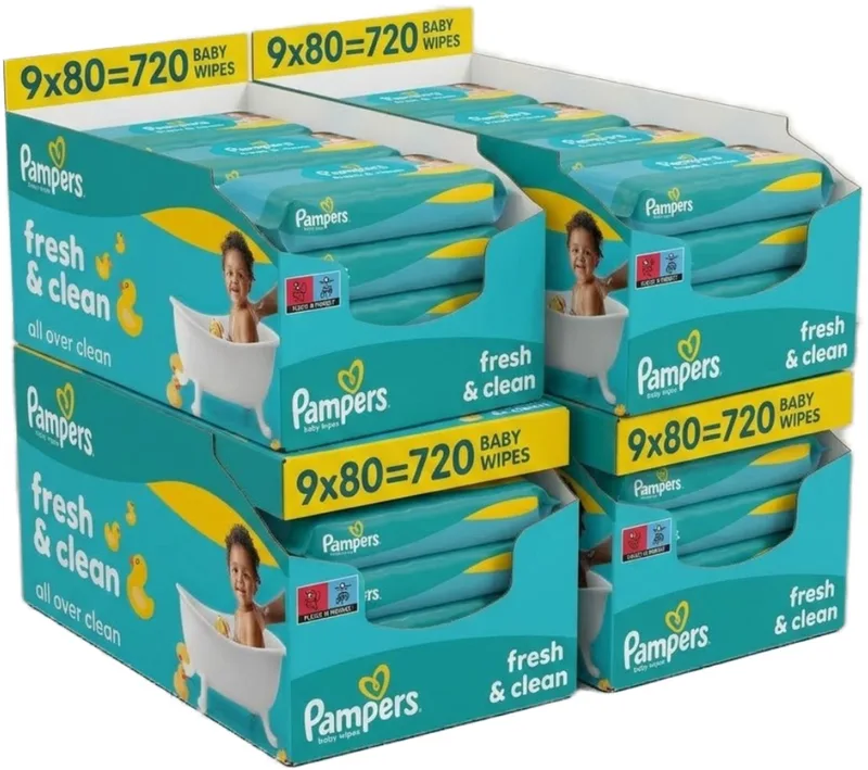 Fresh & Clean Babydoekjes - 36 x 80 = 2880 babydoekjes - MEGA Deal van Pampers – productfoto