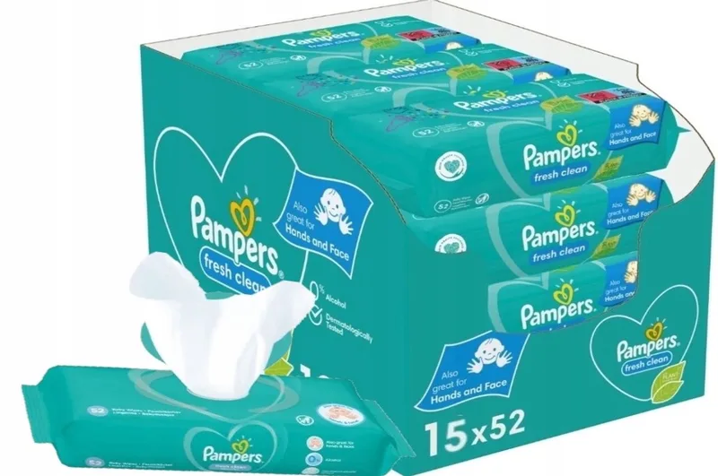 Fresh Clean Billendoekjes - 15x52ST - 780 doekjes by Pampers – product photo