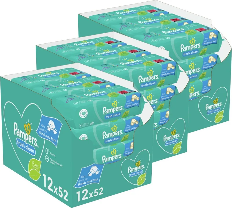 Fresh Clean - Billendoekjes - 1872 doekjes - 36 x 52 van Pampers – productfoto