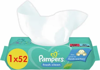 Fresh Clean - Billendoekjes - 52 doekjes - 1 x 52 fra Pampers – produktbillede 1 af 2