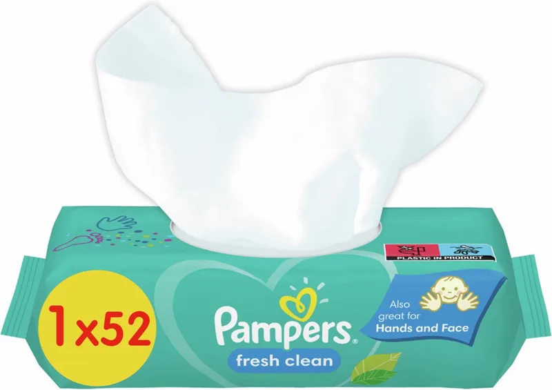 Fresh Clean - Billendoekjes - 52 doekjes - 1 x 52 van Pampers – productfoto