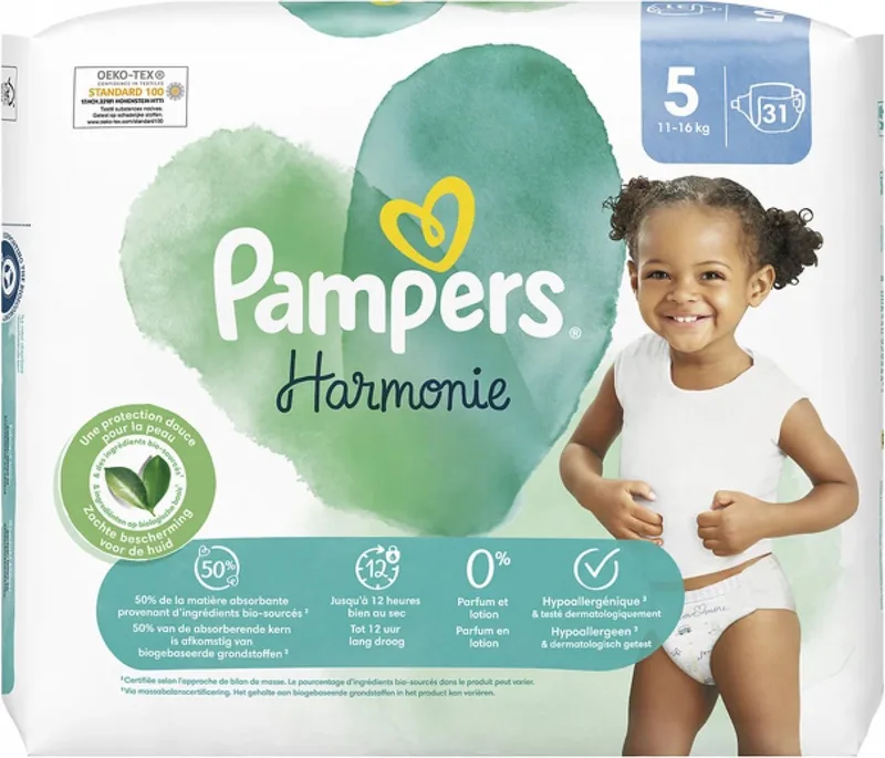 Harmonie 31 Luiers Maat 5 (11-16 kg) by Pampers – product photo