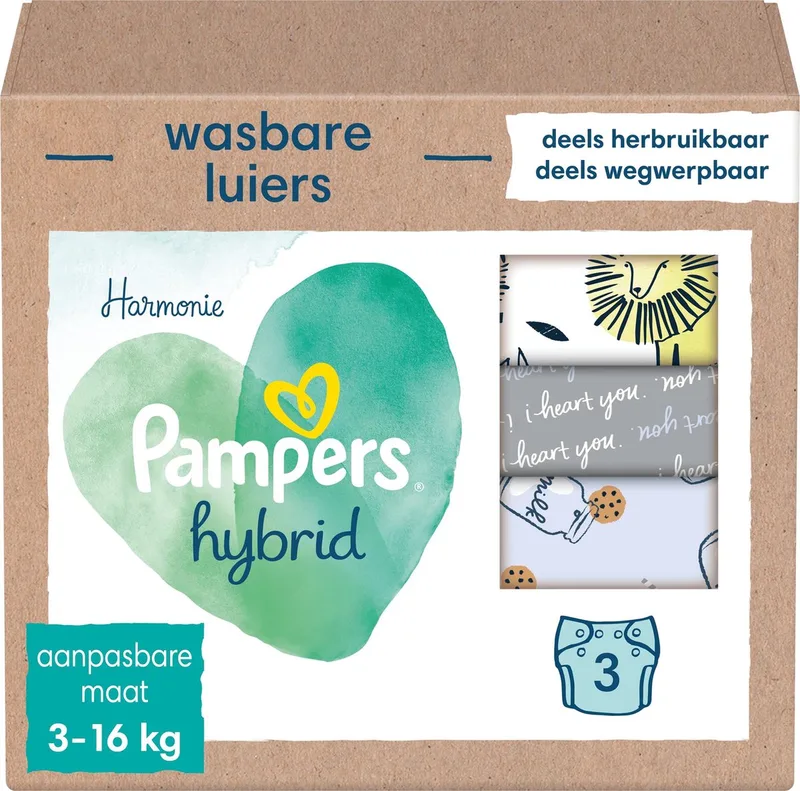 Harmonie Hybrid - Wasbare Luiers Voor Baby’s - 3 Wasbare Luiers de Pampers – photo produit