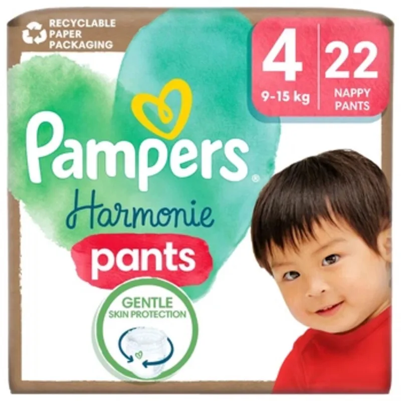 Harmonie Luierbroekjes Maat 4 (9-15kg) 22 stuks de Pampers – photo produit