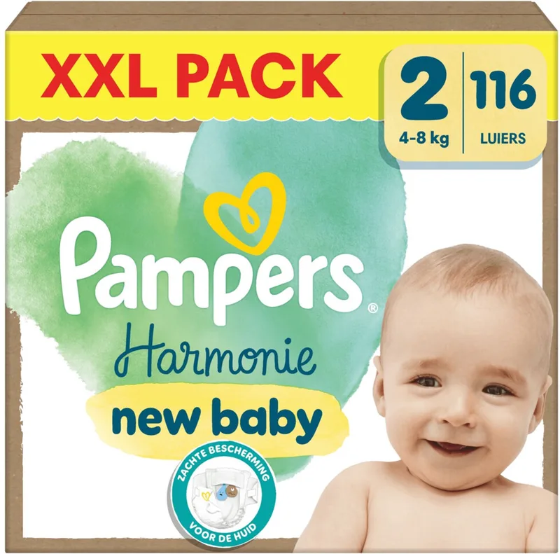 Harmonie Luiers Maat 2 (4-8kg) 116 stuks by Pampers – product photo