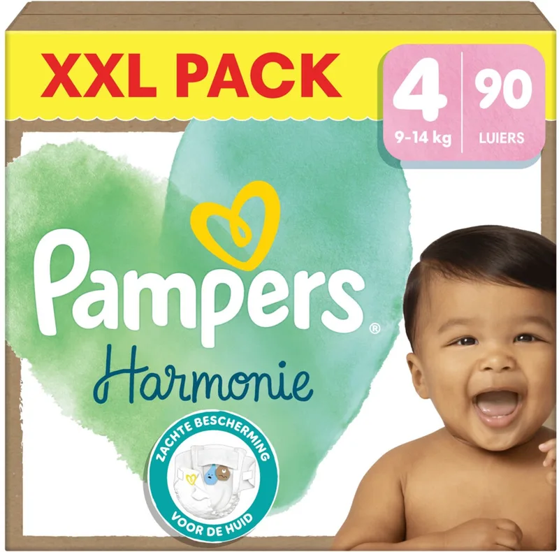 Harmonie Luiers Maat 4 (9-14kg) 90 stuks de Pampers – photo produit