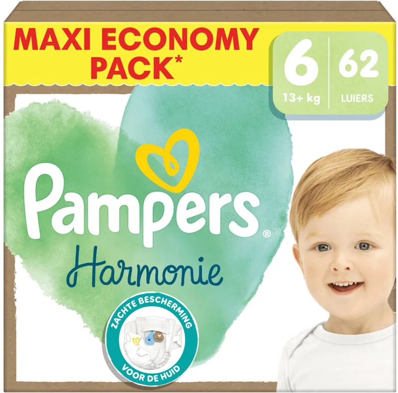 Harmonie Luiers Maat 6 (13+ kg) 62 stuks de Pampers – photo produit