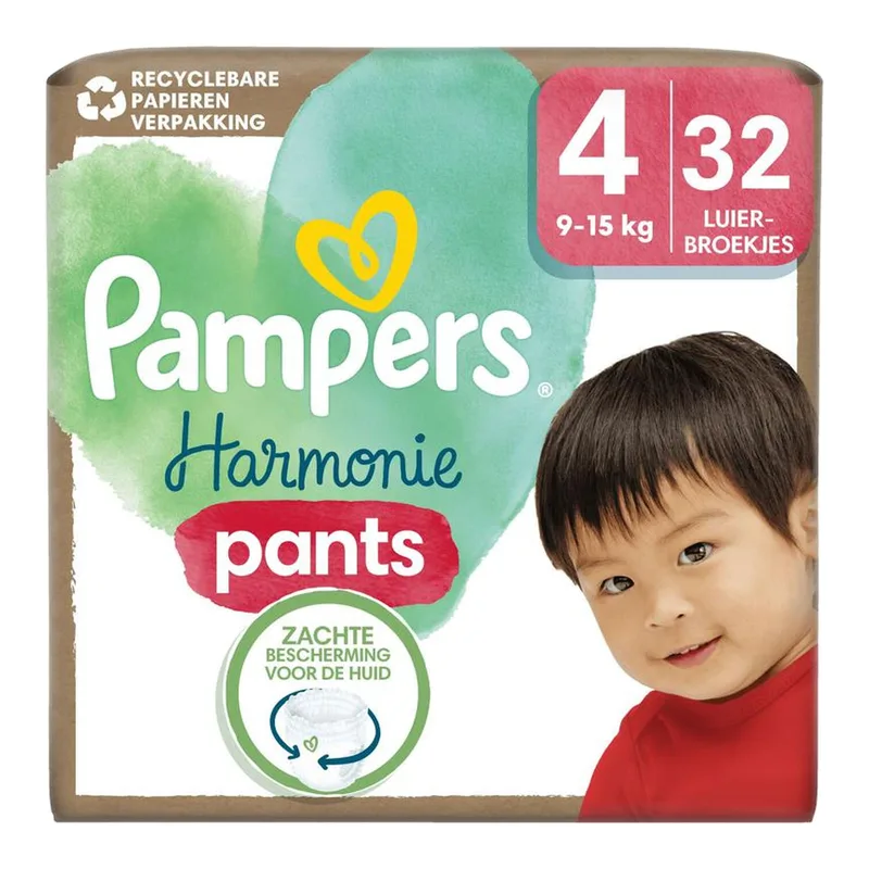 Harmonie Pants maat 4 (9–15 kg) – 32 luierbroekjes von Pampers – Produktfoto