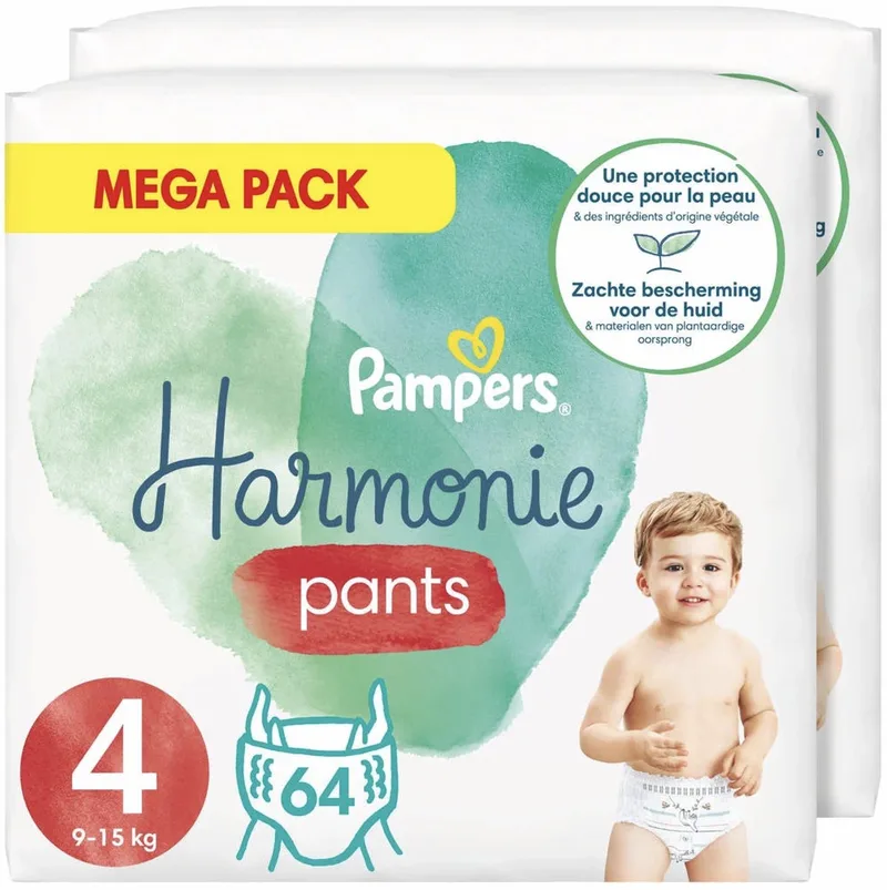 Harmonie Pants - Maat 4 - Mega Maandbox - 192 luierbroekjes de Pampers – photo produit