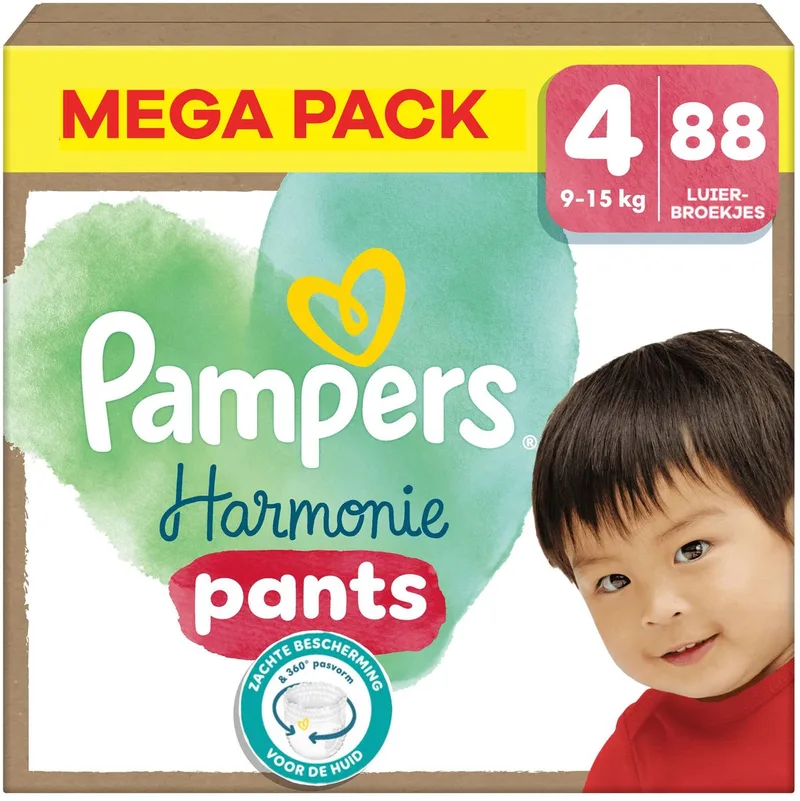 Harmonie Pants - Maat 4 - Mega Pack - 88 stuks - 9/15 KG de Pampers – photo produit