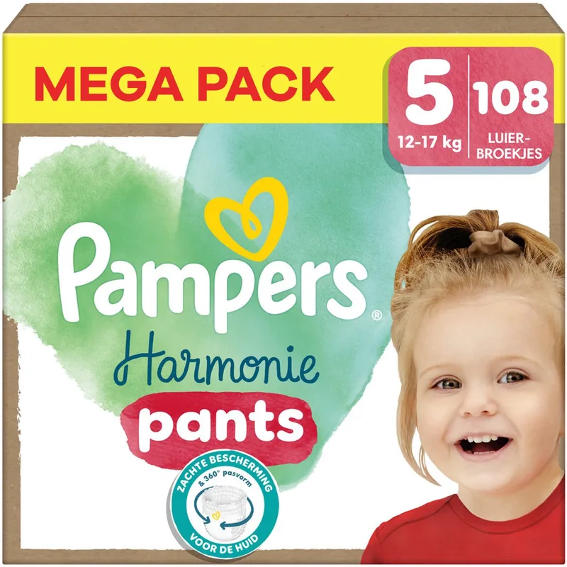 Harmonie Pants - Maat 5 - Mega Pack - 108 stuks - 12/17 KG de Pampers – photo produit