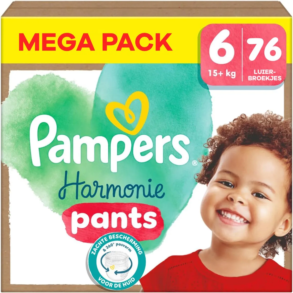 Harmonie Pants - Maat 6 - Mega Pack - 76 stuks - 15+ KG van Pampers – productfoto