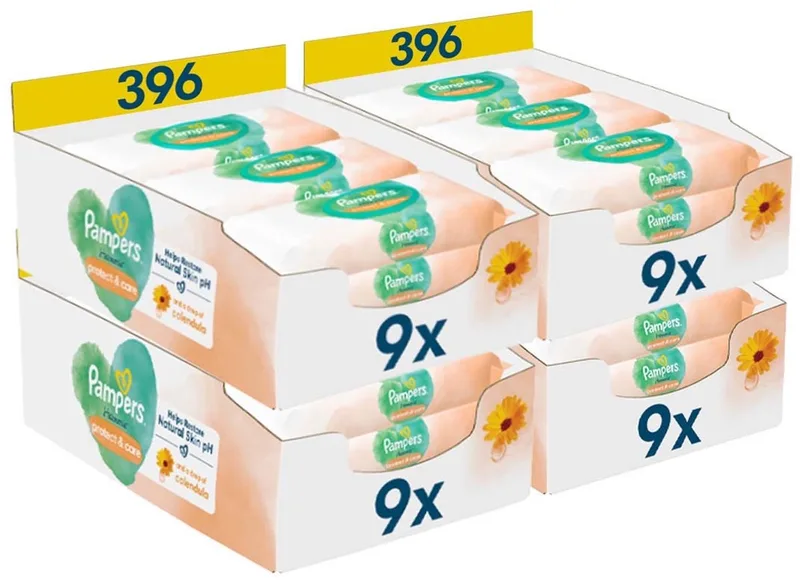 Harmonie Protect & Care - Calendula - Billendoekjes - 1584 doekjes - 36 x 44 by Pampers – product photo
