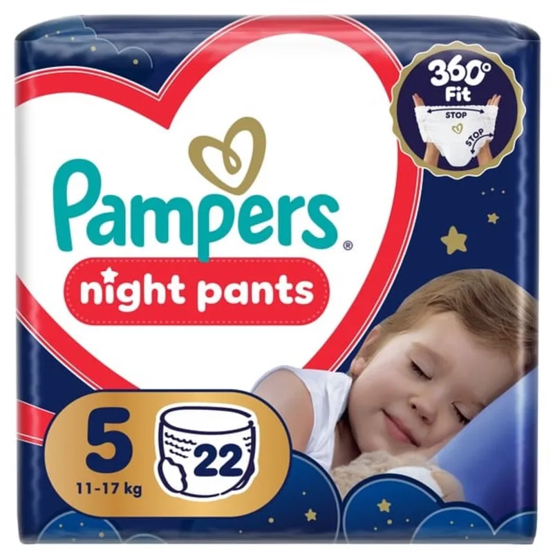 Nacht Luierbroekjes Maat 5 (11-17kg) 22 stuks de Pampers – photo produit