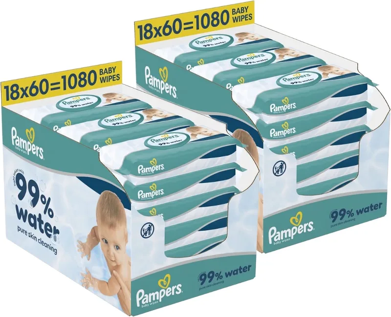 Pampers - 99% Water Babydoekjes - 36 x 60 = 2160 billendoekjes by Pampers – product photo